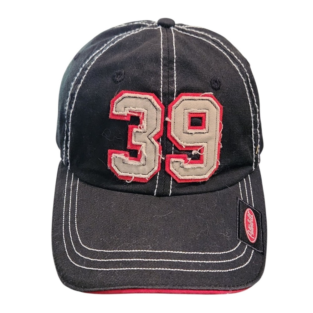 Peterbilt 39 Black Contrast Stitch Adjustable Baseball Hat Cap Mens‎